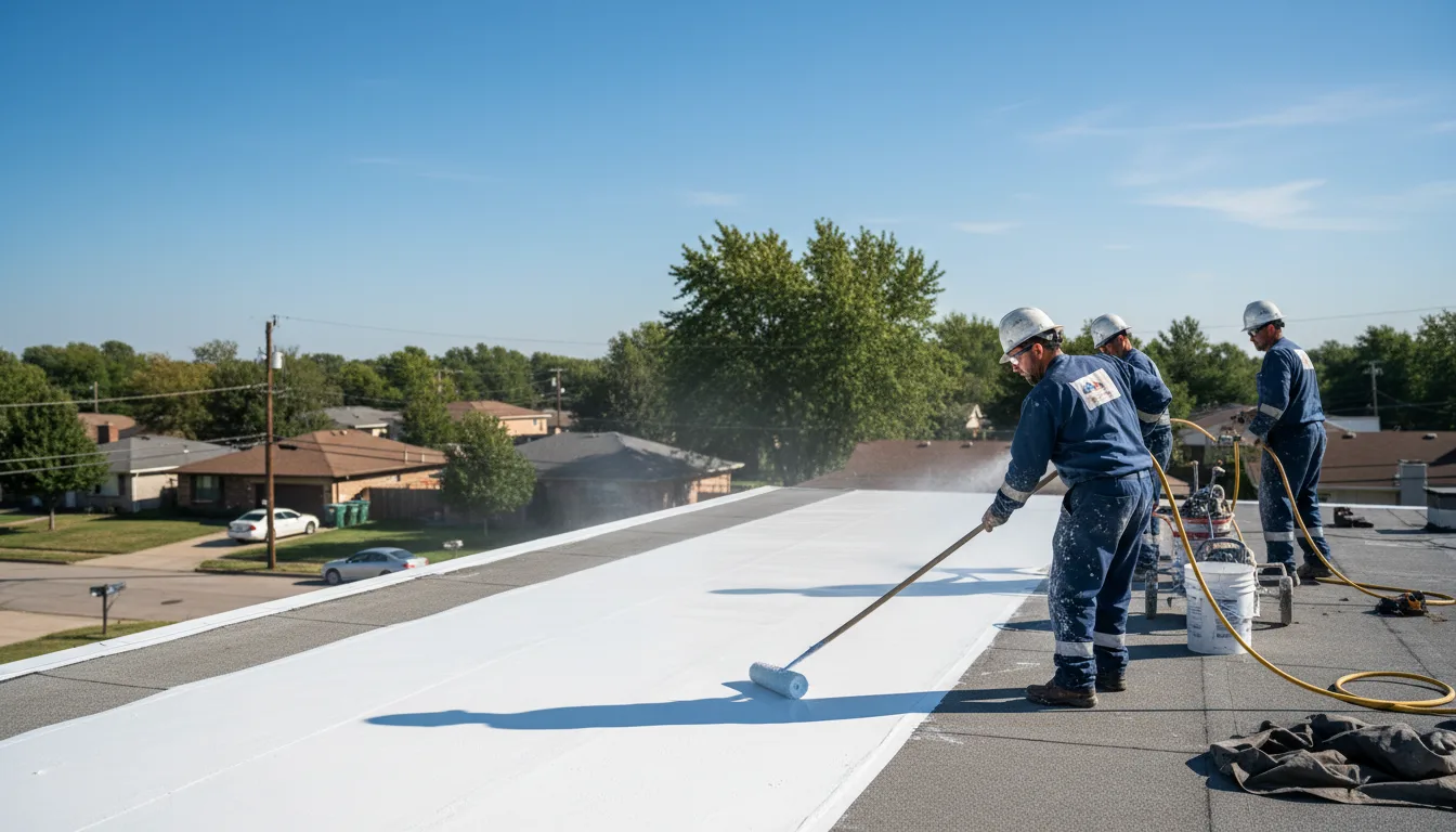 Commercial roof coating in Wapanucka, OK near me